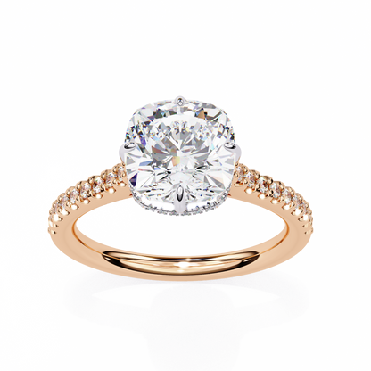 Dolce Stella Cushion Solitaire Ring