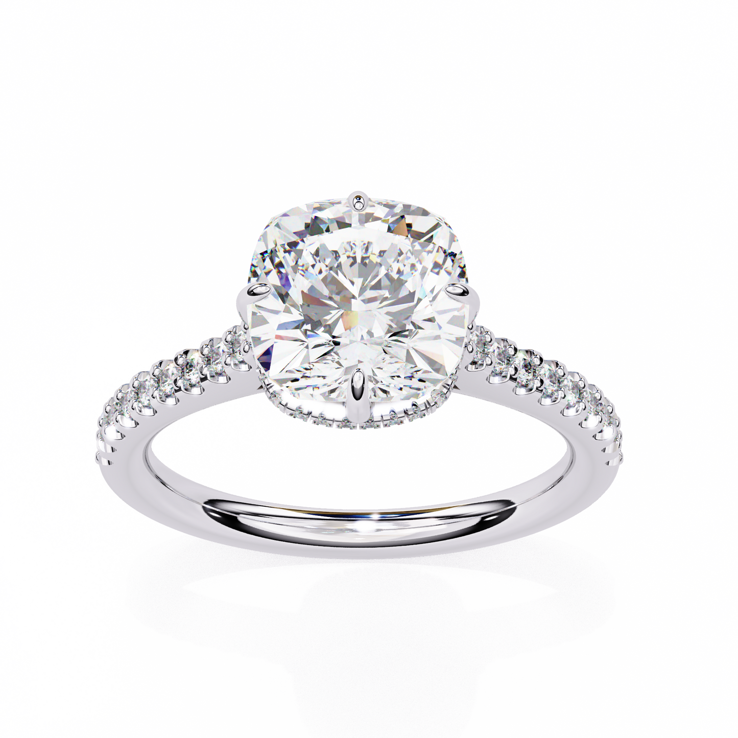 Dolce Stella Cushion Solitaire Ring