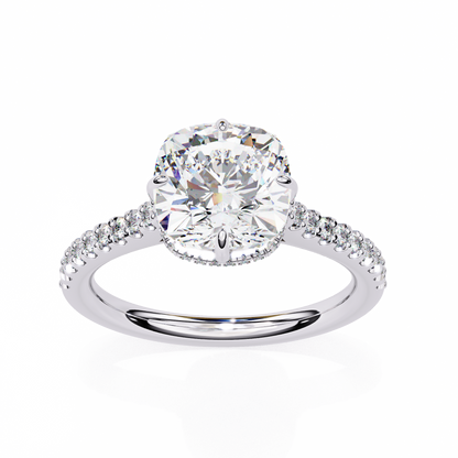 Dolce Stella Cushion Solitaire Ring