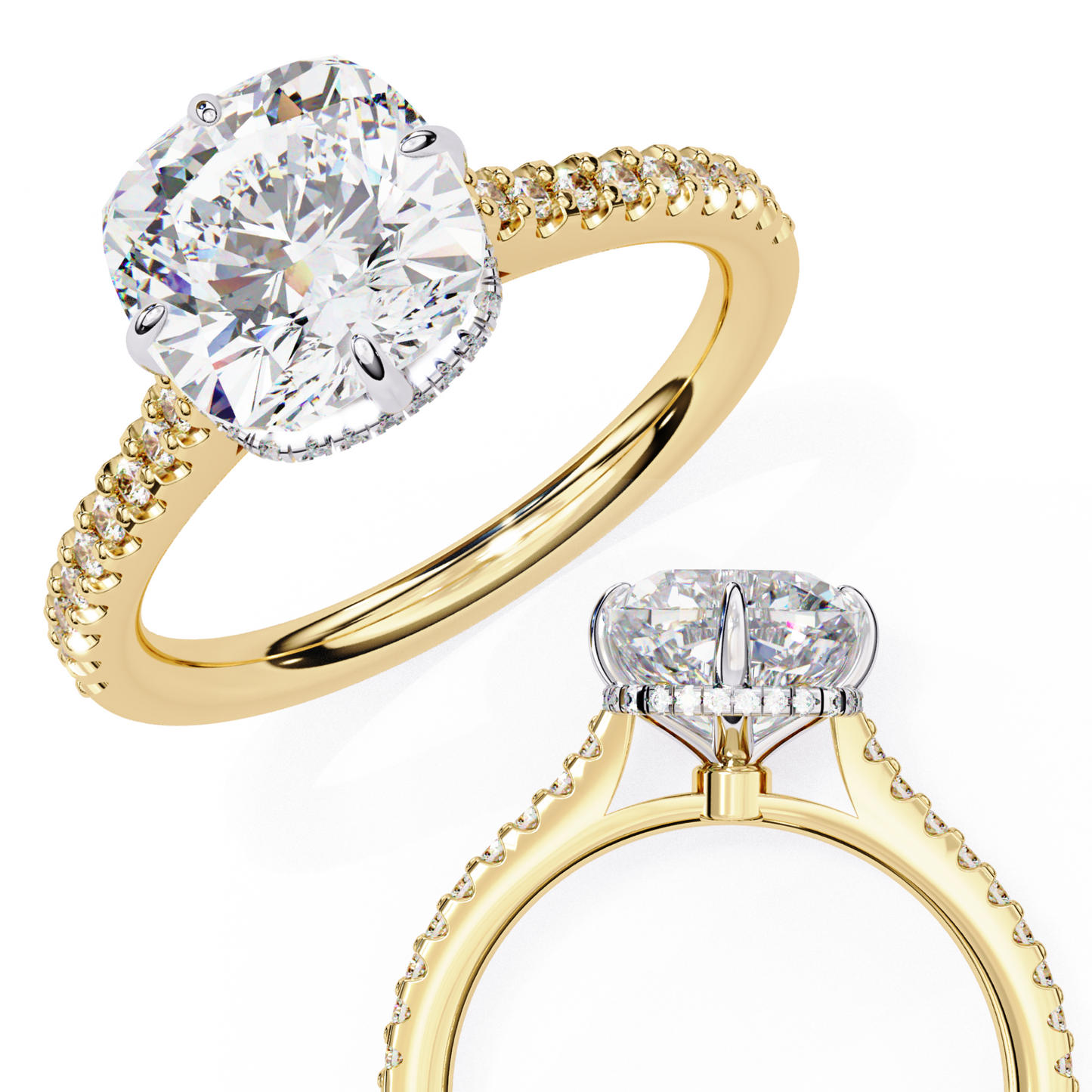 Dolce Stella Cushion Solitaire Ring