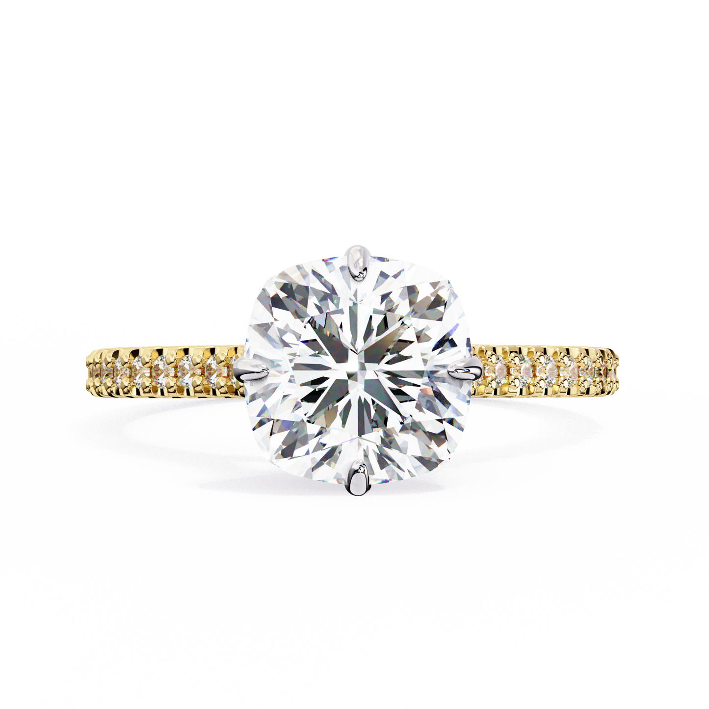 Dolce Stella Cushion Solitaire Ring
