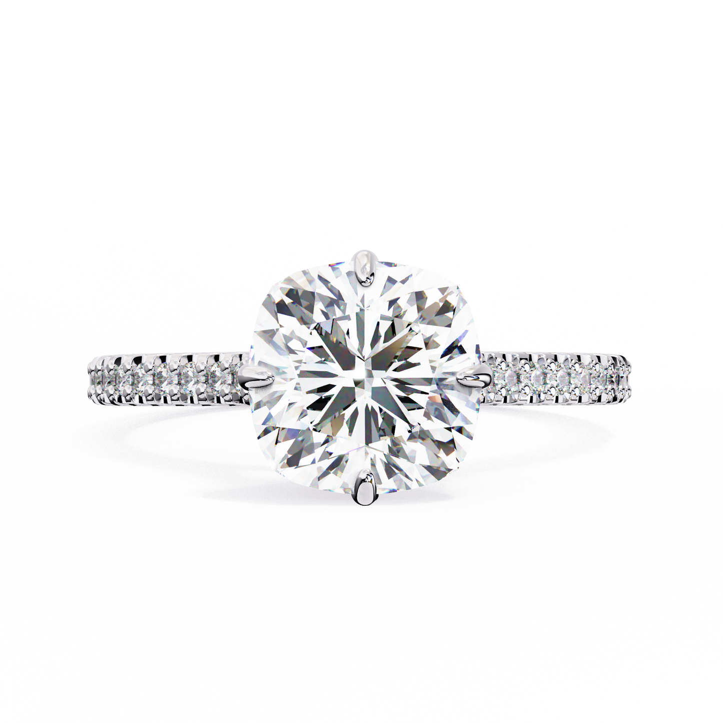 Dolce Stella Cushion Solitaire Ring