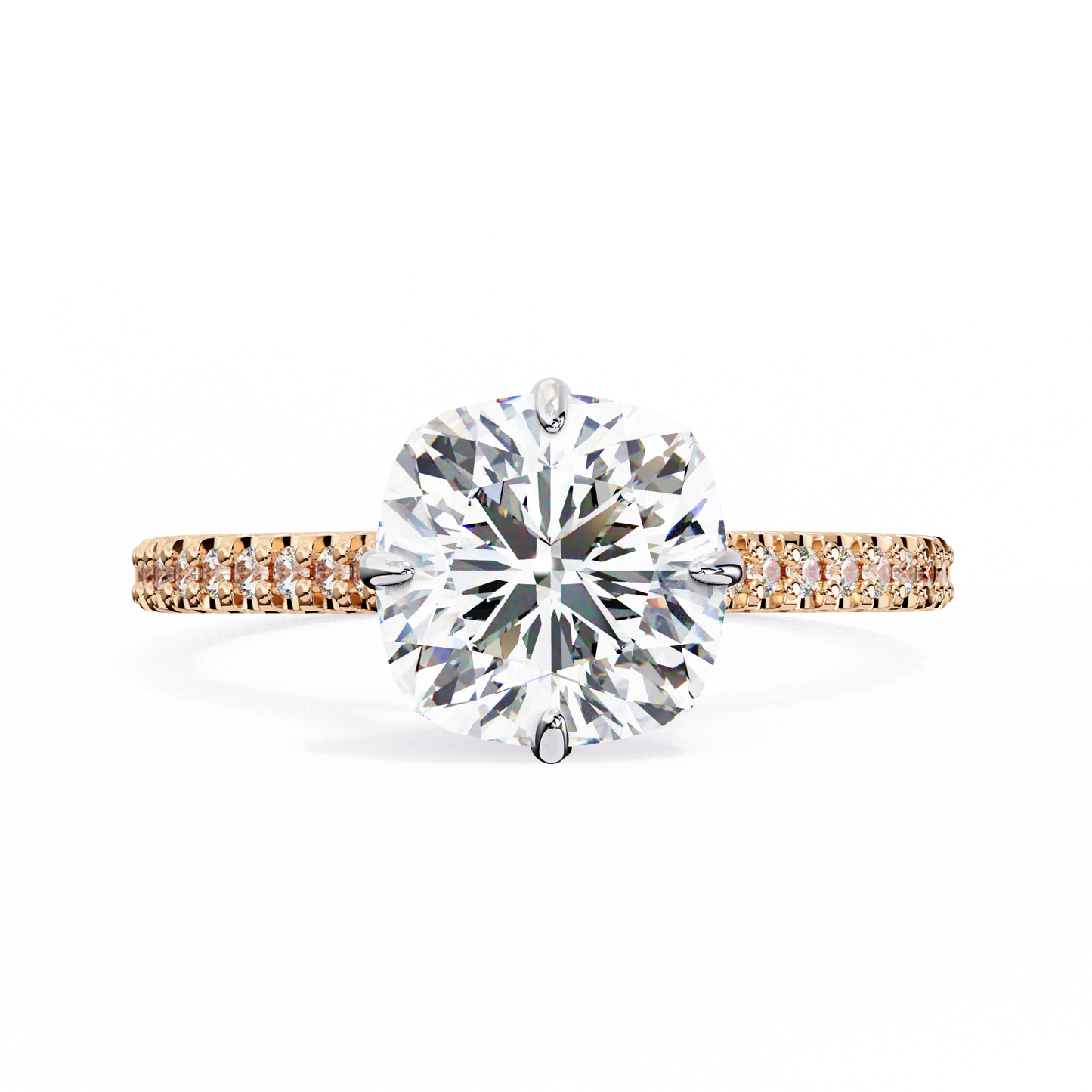 Dolce Stella Cushion Solitaire Ring