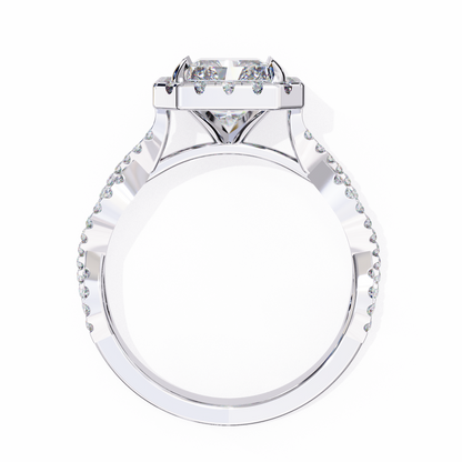 Alma Serena Radiant Solitaire Ring