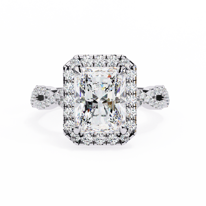 Alma Serena Radiant Solitaire Ring