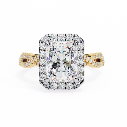 Alma Serena Radiant Solitaire Ring