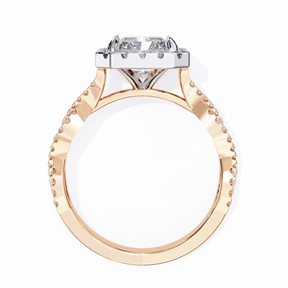 Alma Serena Radiant Solitaire Ring