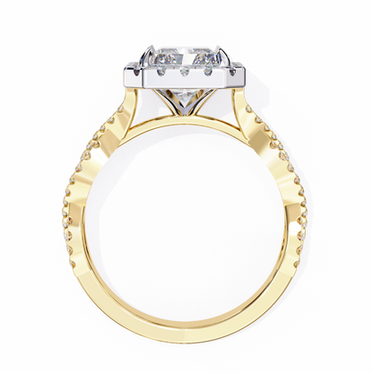 Alma Serena Radiant Solitaire Ring