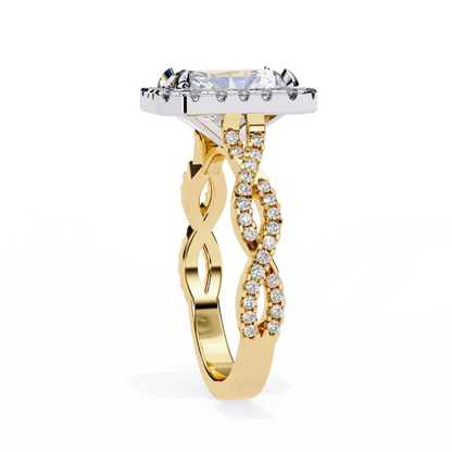 Alma Serena Radiant Solitaire Ring