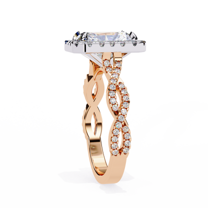 Alma Serena Radiant Solitaire Ring