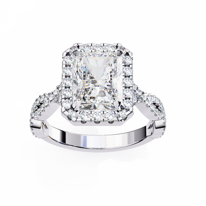 Alma Serena Radiant Solitaire Ring