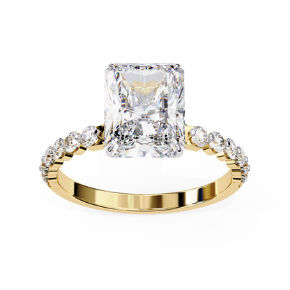 Tesoro Brillante Radiant Solitaire Ring
