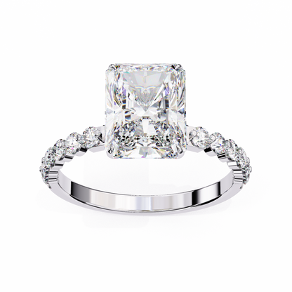 Tesoro Brillante Radiant Solitaire Ring
