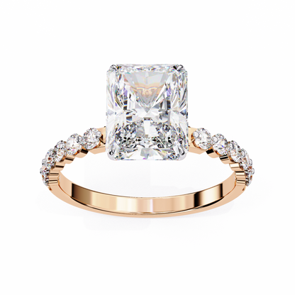 Tesoro Brillante Radiant Solitaire Ring