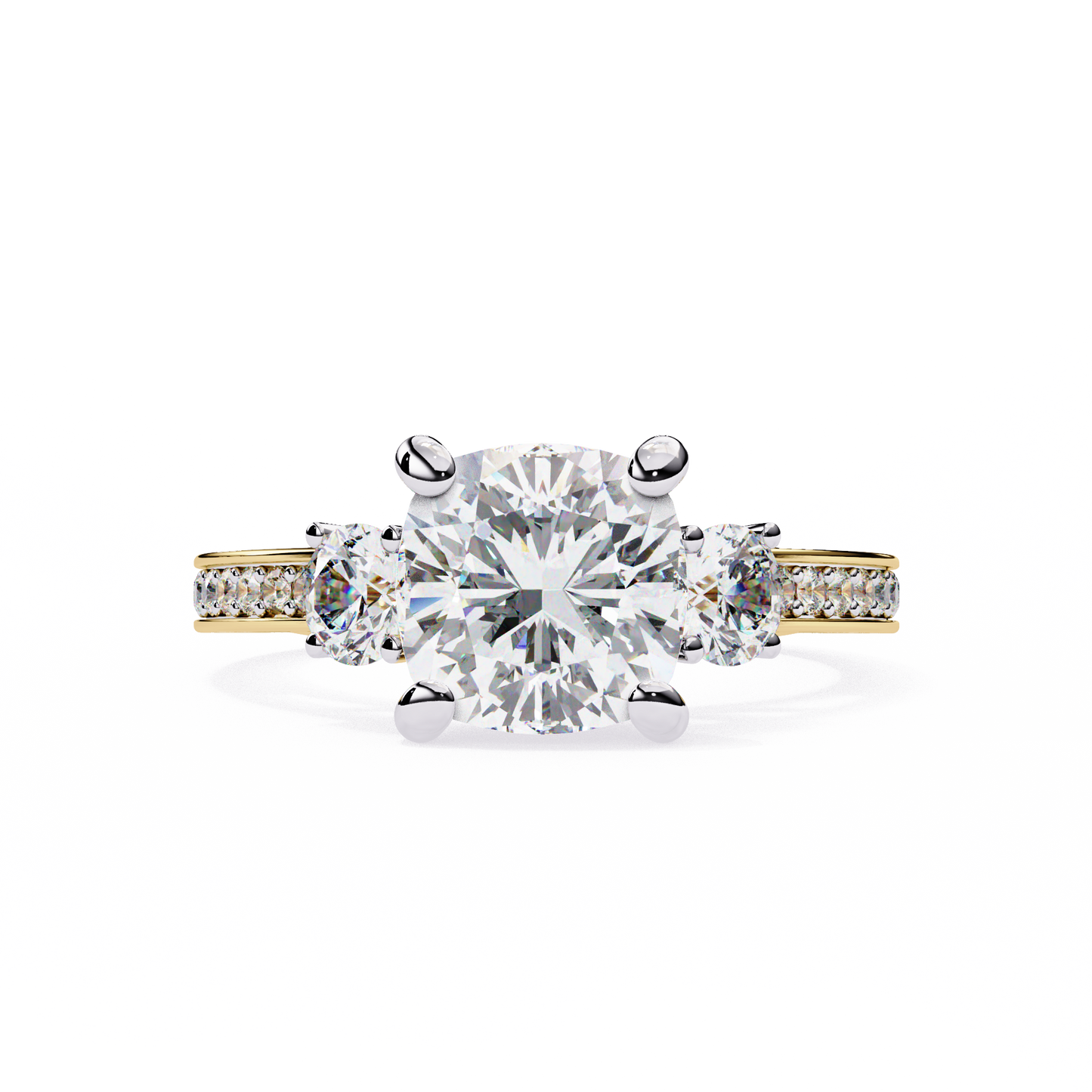 Lustria Magnifique Cushion Solitaire Ring