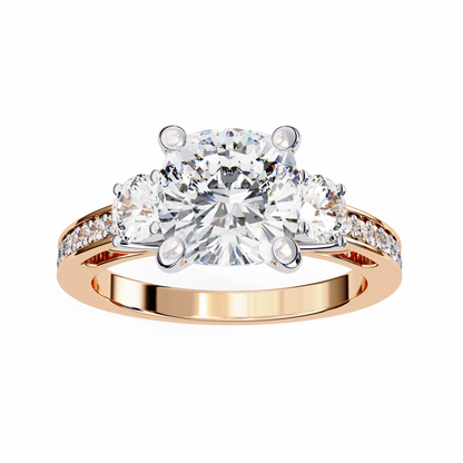 Lustria Magnifique Cushion Solitaire Ring