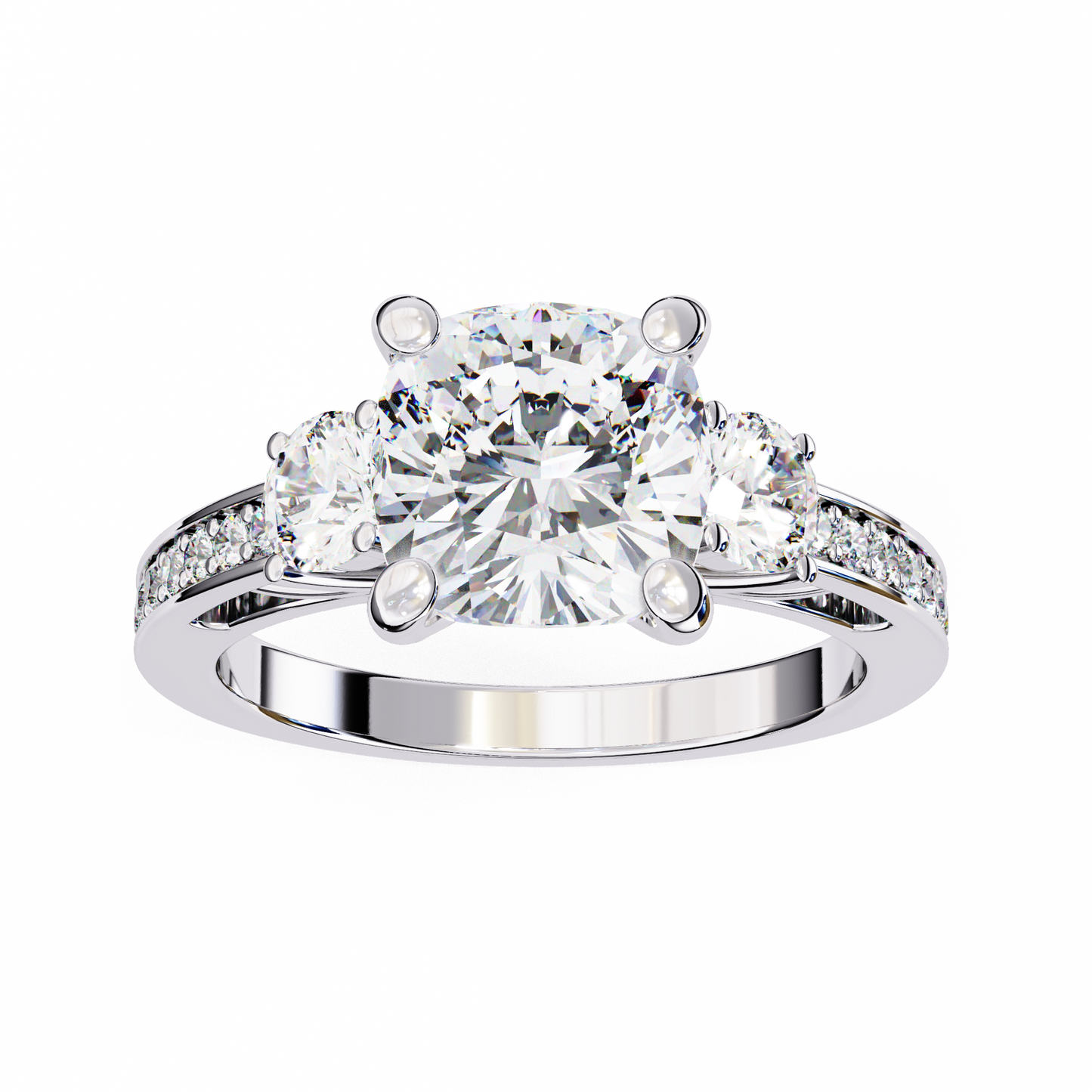 Lustria Magnifique Cushion Solitaire Ring