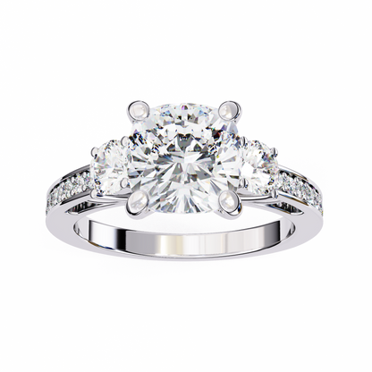 Lustria Magnifique Cushion Solitaire Ring