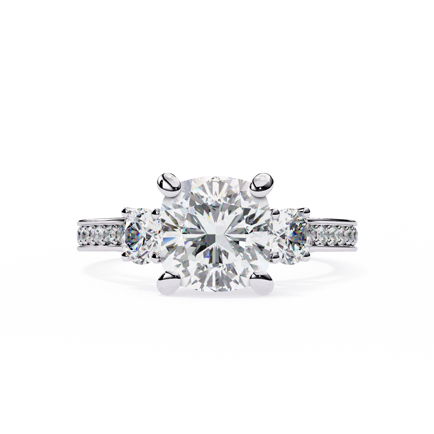 Lustria Magnifique Cushion Solitaire Ring