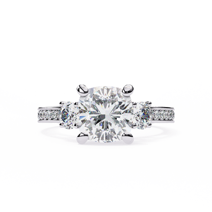Lustria Magnifique Cushion Solitaire Ring