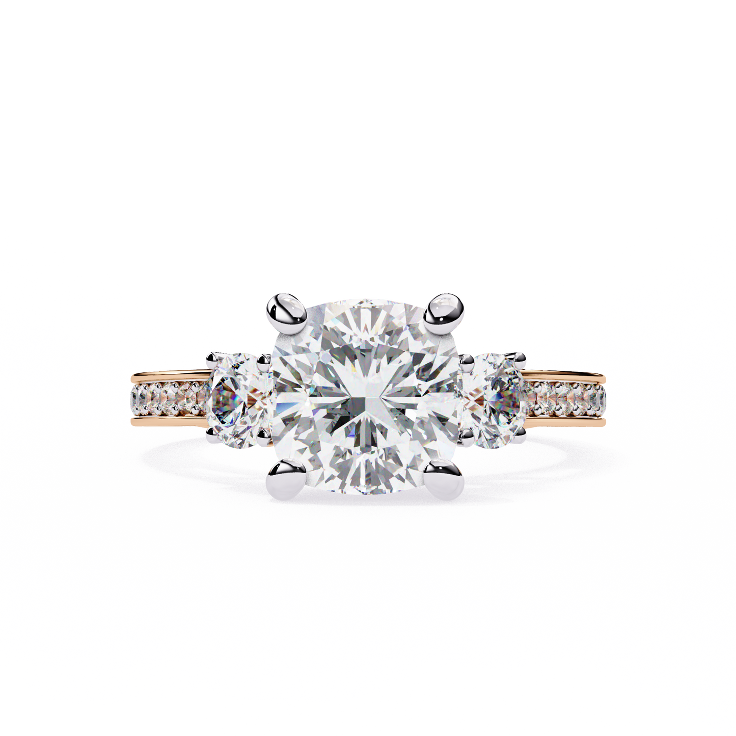Lustria Magnifique Cushion Solitaire Ring