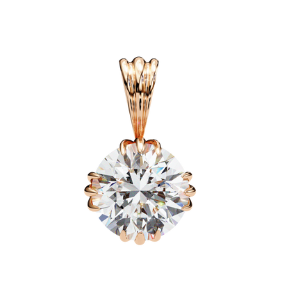Aurelia Monarque Round Solitaire Pendant