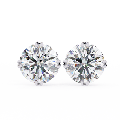 Gioia Pura Round Solitaire Studs