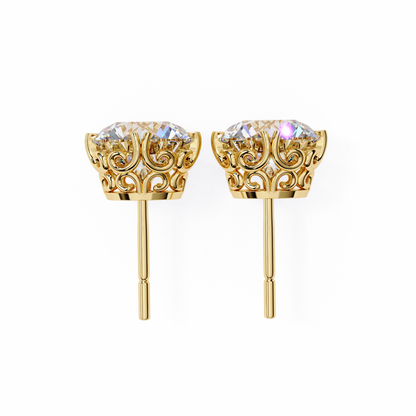 Gioia Pura Round Solitaire Studs