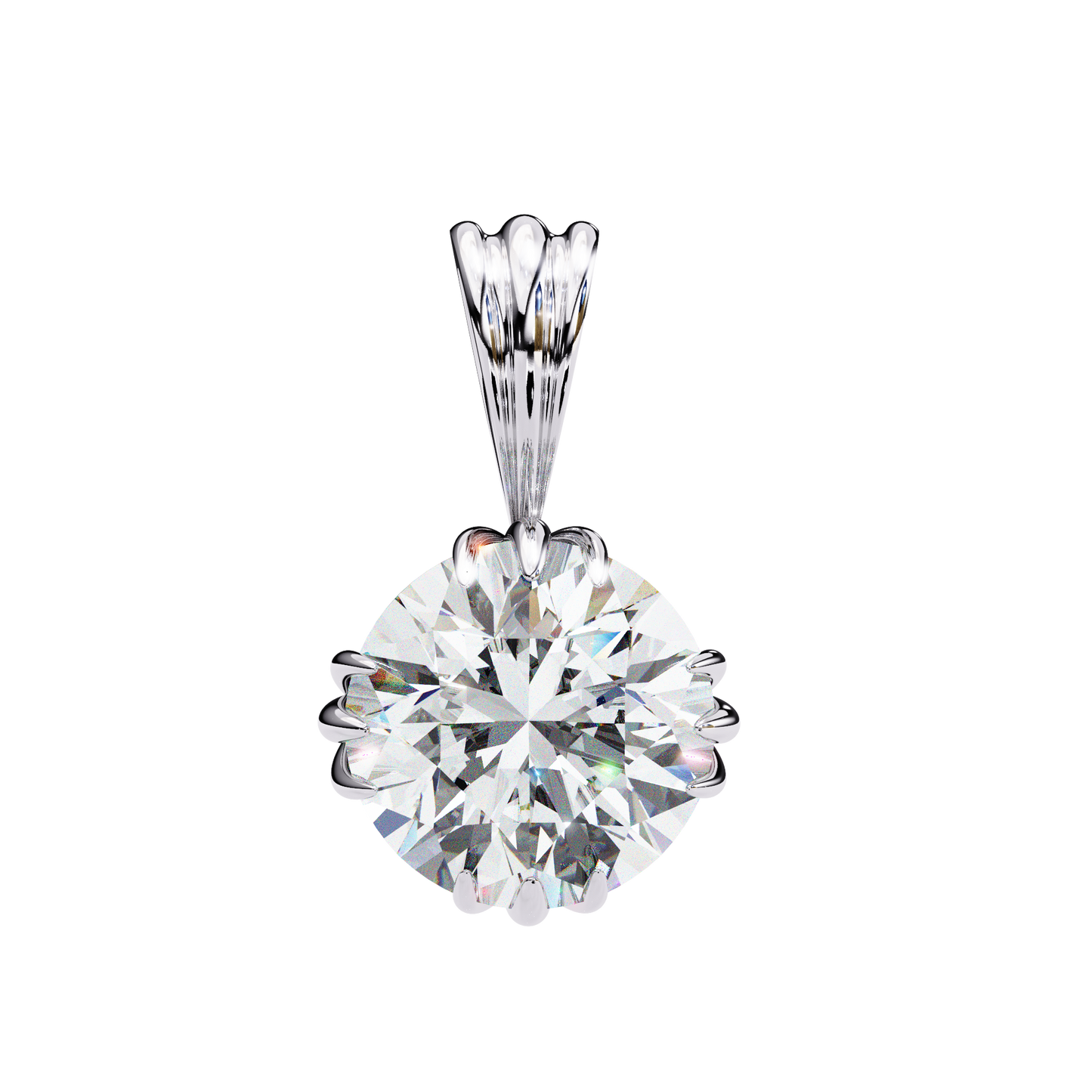 Aurelia Monarque Round Solitaire Pendant