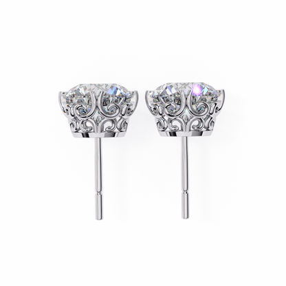 Gioia Pura Round Solitaire Studs