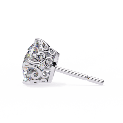Gioia Pura Round Solitaire Studs