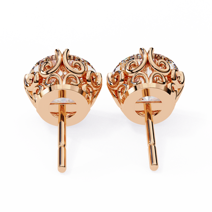 Gioia Pura Round Solitaire Studs