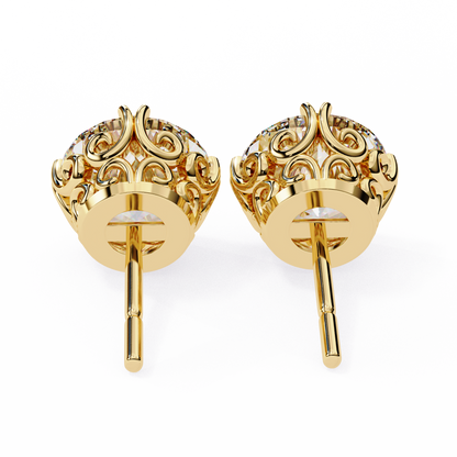 Gioia Pura Round Solitaire Studs