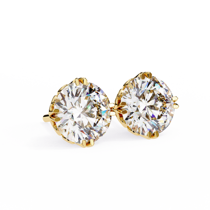 Gioia Pura Round Solitaire Studs