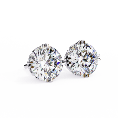 Gioia Pura Round Solitaire Studs