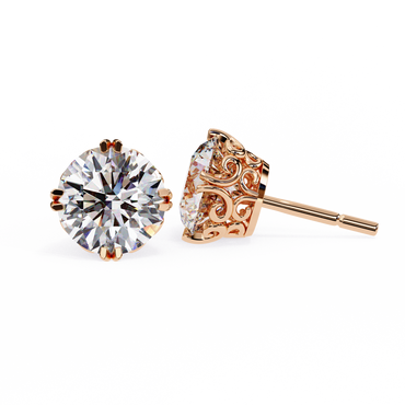 Gioia Pura Round Solitaire Studs