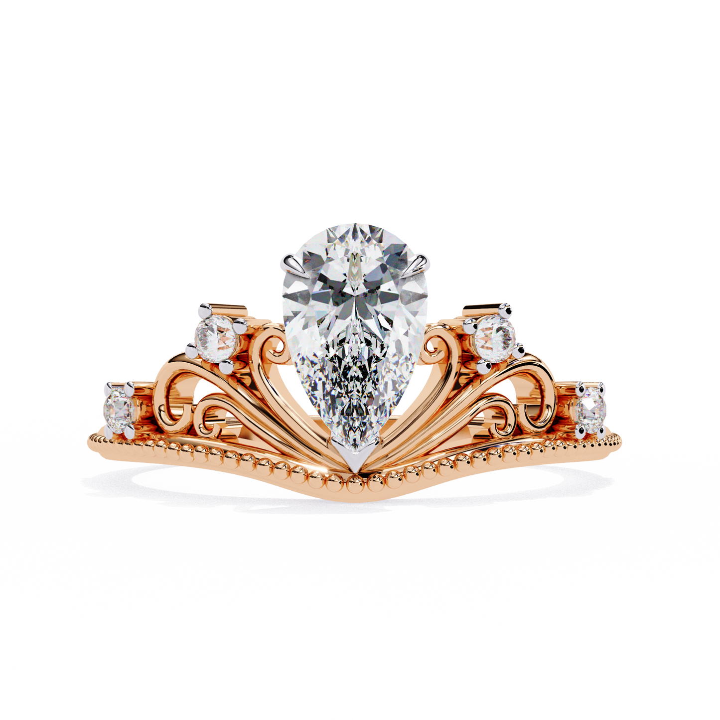Amarisse Royale Pear Solitaire Ring