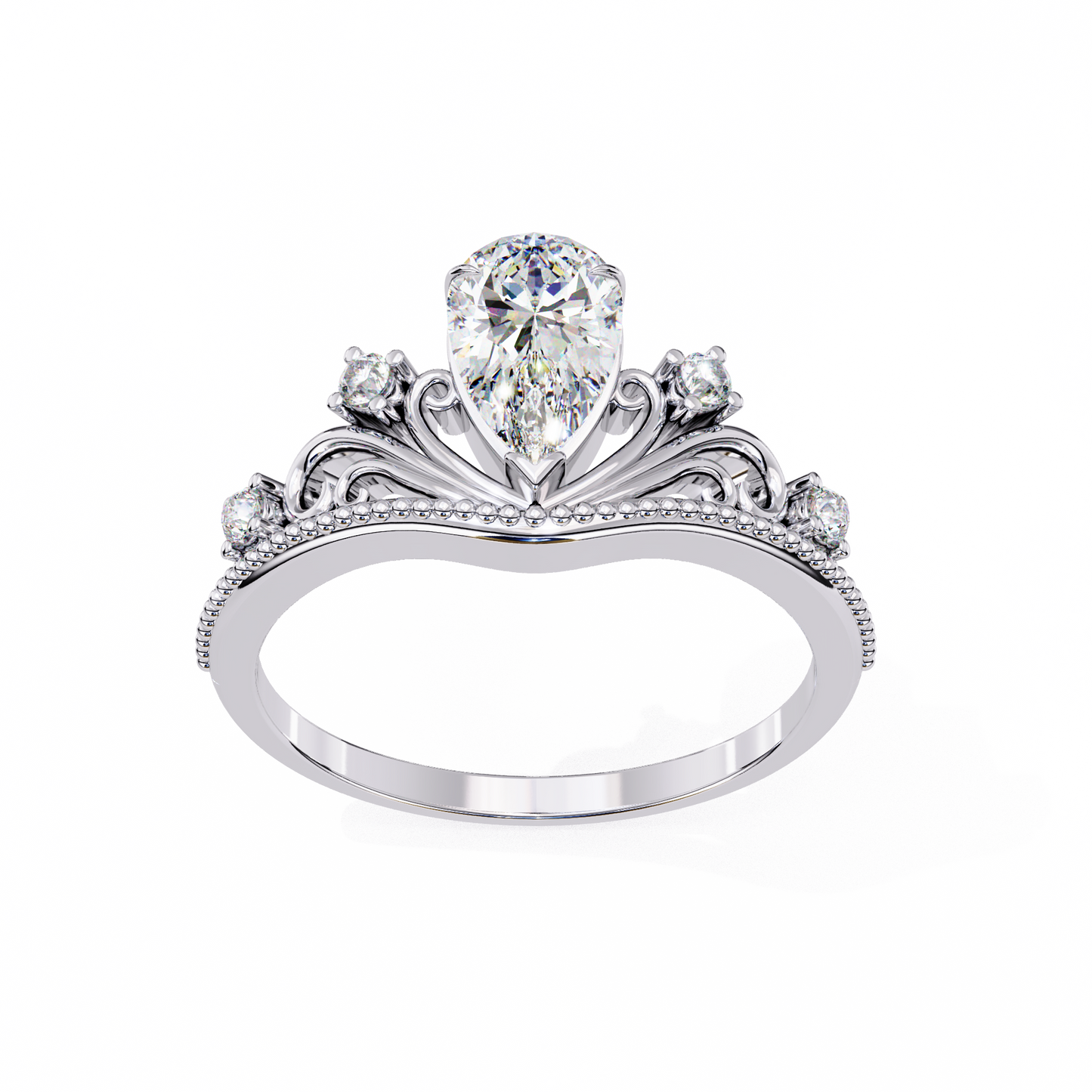 Amarisse Royale Pear Solitaire Ring