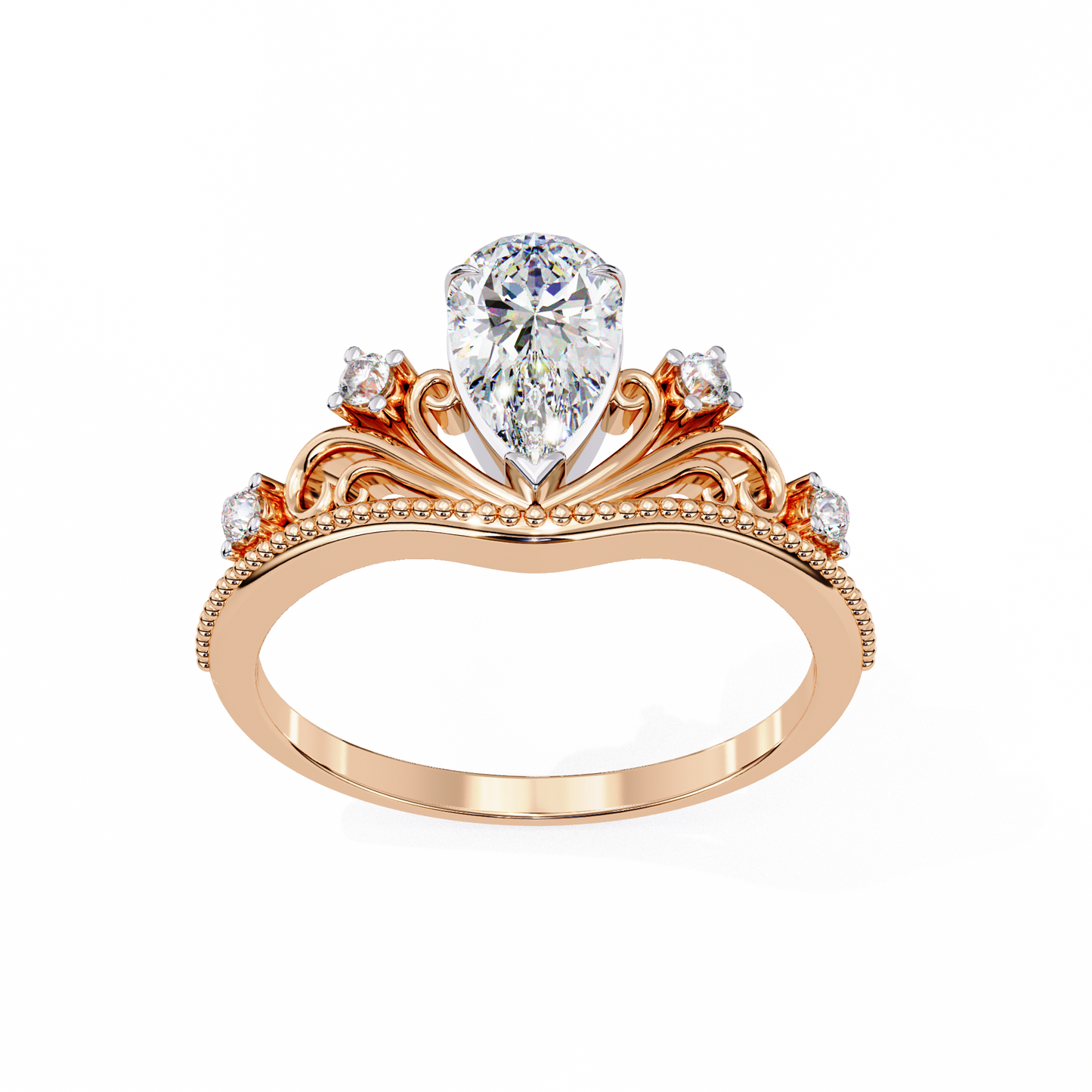 Amarisse Royale Pear Solitaire Ring