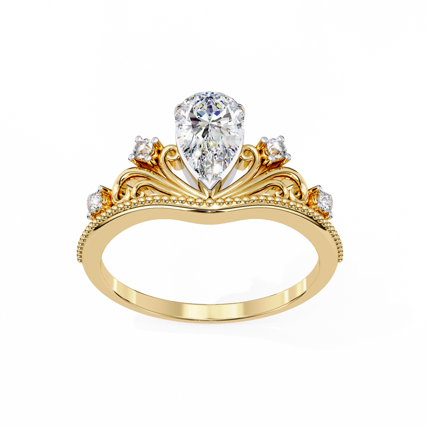 Amarisse Royale Pear Solitaire Ring