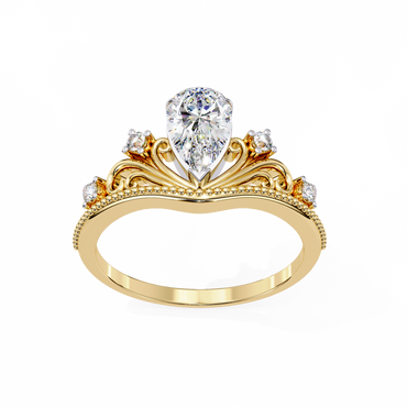 Amarisse Royale Pear Solitaire Ring