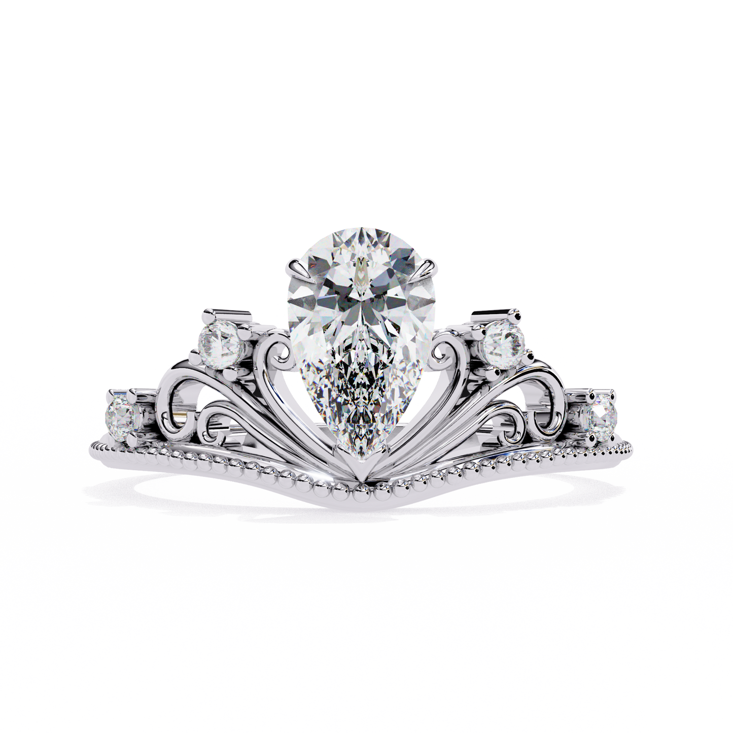 Amarisse Royale Pear Solitaire Ring