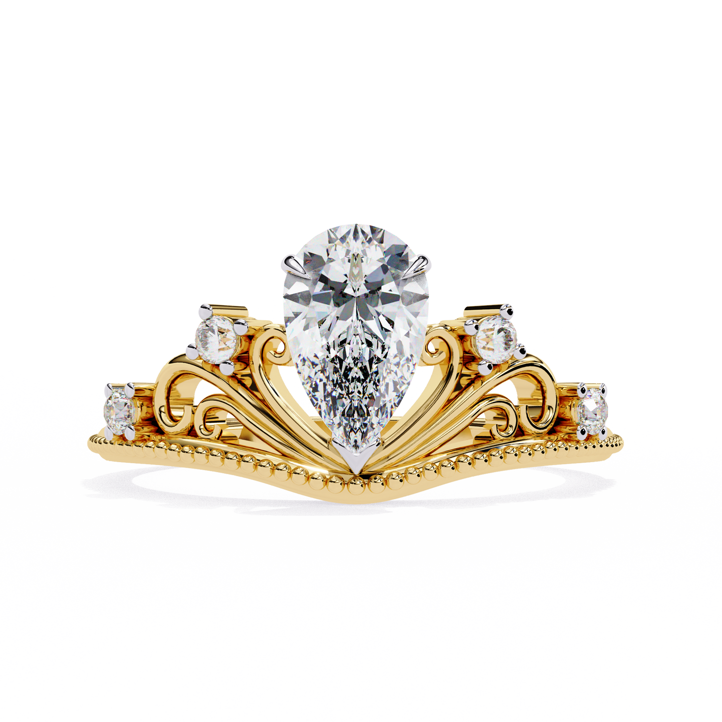 Amarisse Royale Pear Solitaire Ring