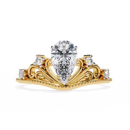 Amarisse Royale Pear Solitaire Ring