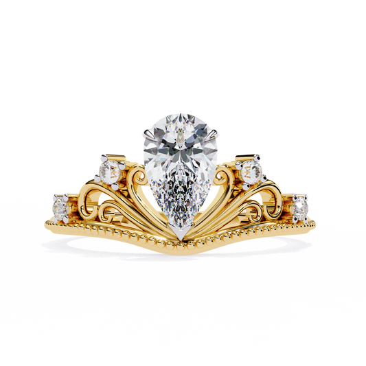 Amarisse Royale Pear Solitaire Ring