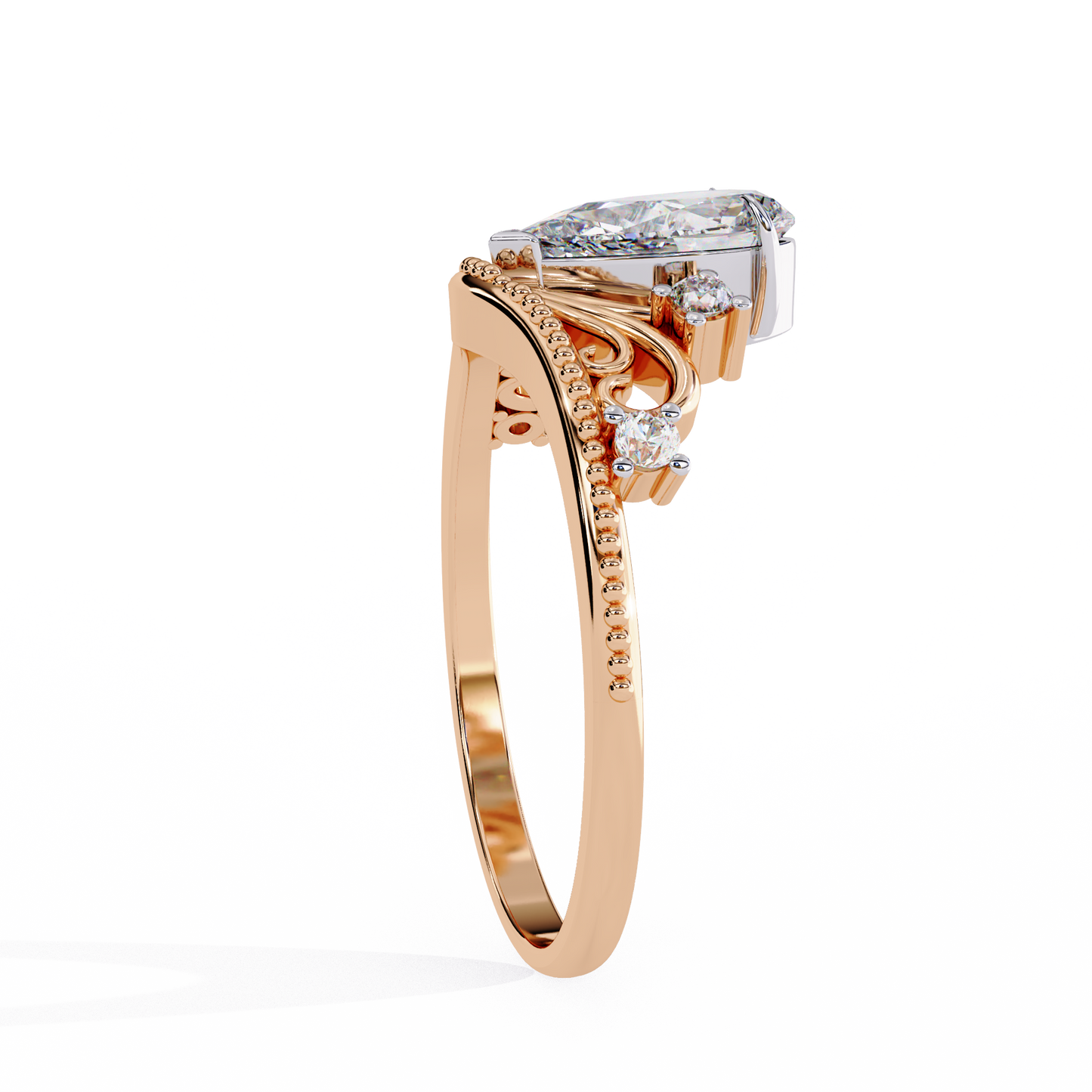 Amarisse Royale Pear Solitaire Ring