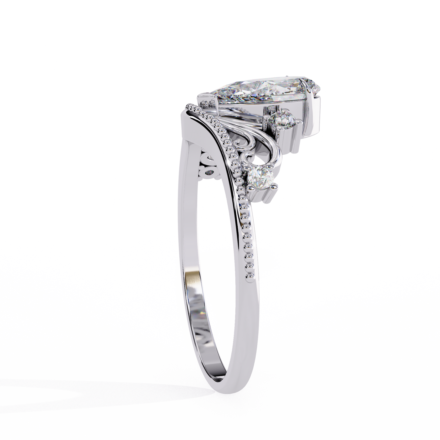Amarisse Royale Pear Solitaire Ring