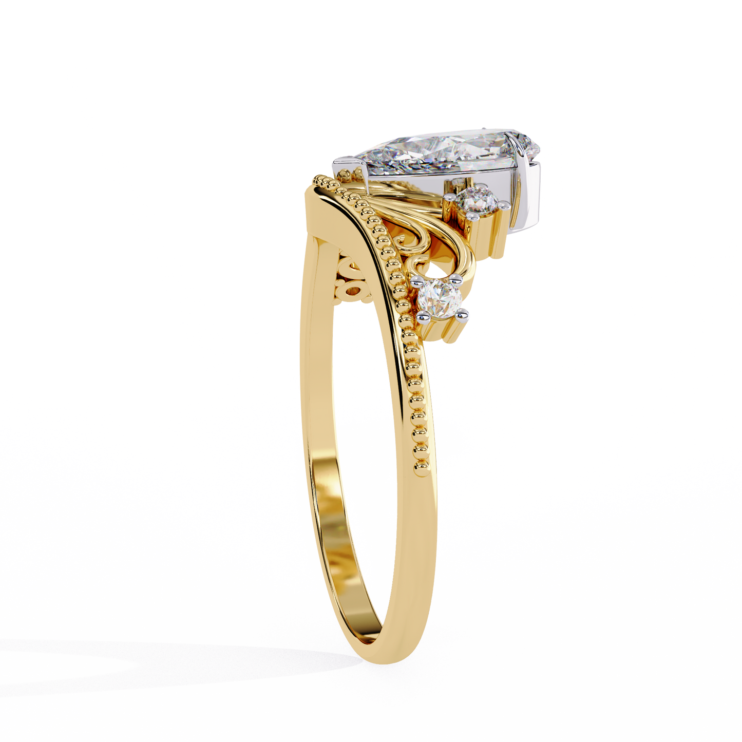 Amarisse Royale Pear Solitaire Ring