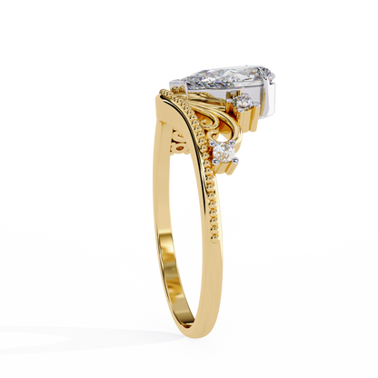 Amarisse Royale Pear Solitaire Ring