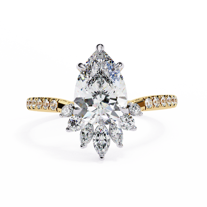 Valleria d’Orlean Pear Solitaire Ring